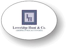 (image for) Loveridge Hunt & Co. Oval White Logo Only Badge
